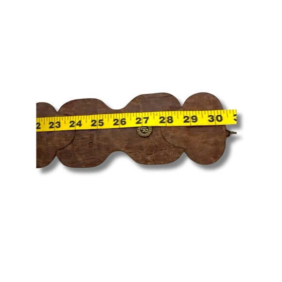 Leatherock USA 7267 Wide Stretch Waist Belt Brown Leather Bronze Buckle Boho L - Picture 14 of 16